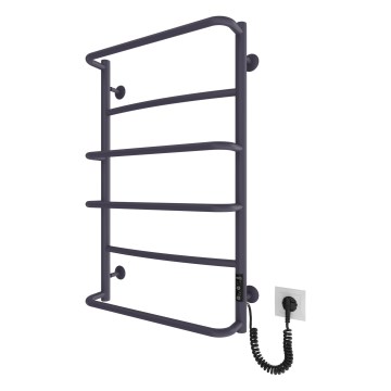 Badkamerladderradiator LUX 105W/230V 80x53 cm RVS/antraciet rechts