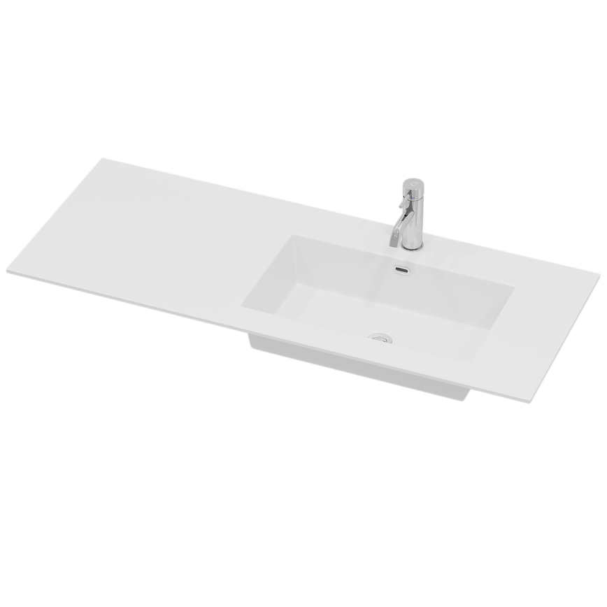 Badkamermeubel met wastafel HELSINKI 115 cm rechts/zwart