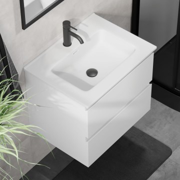 Badkamermeubel met wastafel KENWOOD 61x52x47 cm wit