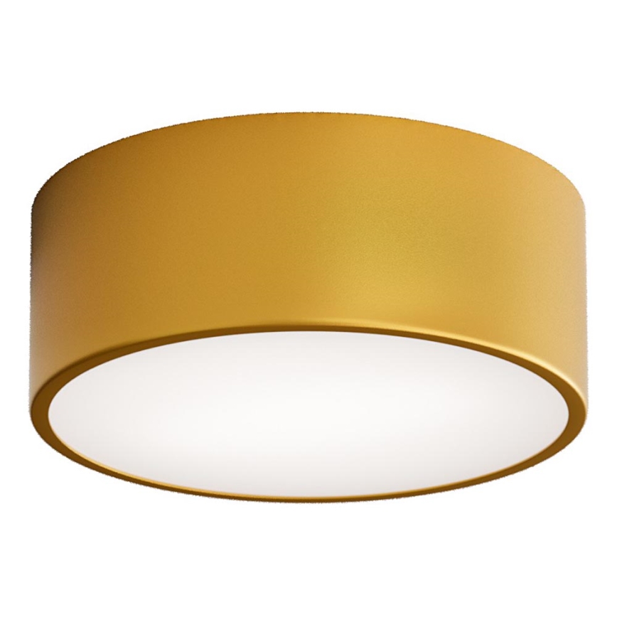 Badkamerplafondlamp met sensor CLEO 1xE27/24W/230V Ø 20 cm IP54 goudkleurig