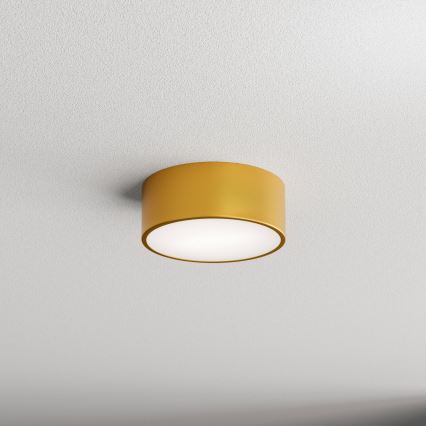Badkamerplafondlamp met sensor CLEO 1xE27/24W/230V Ø 20 cm IP54 goudkleurig