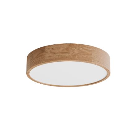 Badkamerplafondlamp met sensor CLEO 4xE27/24W/230V Ø 47,5 cm IP54 eik