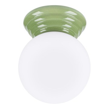 Badkamerplafondlamp ZORI 1xG9/8W/230V Ø 12 cm IP44 groen
