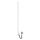 Badkamerradiator RAY 25W/230V 110x30 cm IP44 RVS/wit