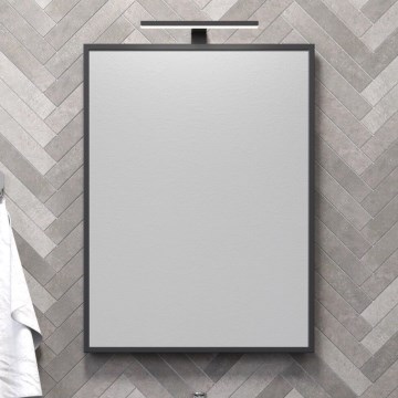 Badkamerspiegel BORGSTED 60x80 cm, zwart