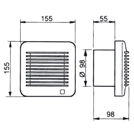 Badkamerventilator EDM-100 17W/230V IP44