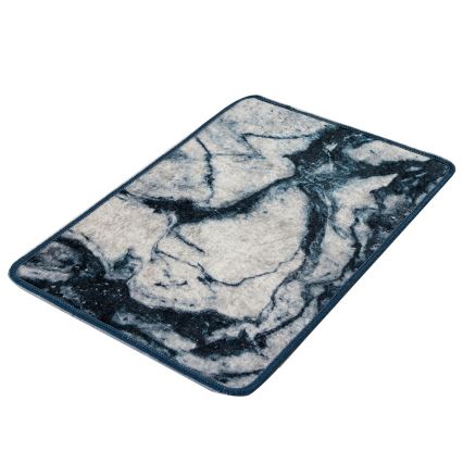 Badmat MERMER 40x60 cm zwart/wit