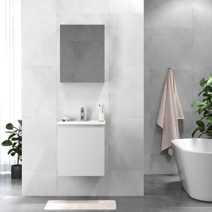 Badmeubel met wastafel KENWOOD 51x55x41 cm wit