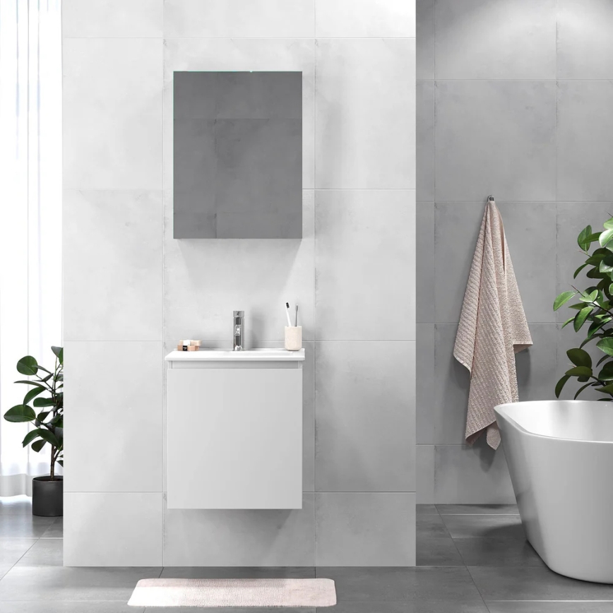 Badmeubel met wastafel KENWOOD 51x55x41 cm wit