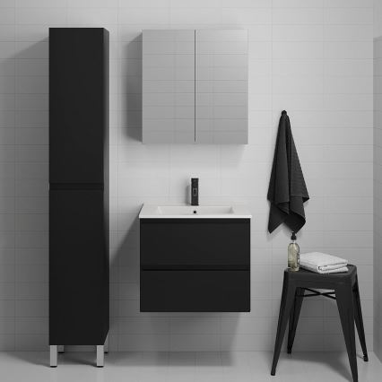 Badmeubel met wastafel KENWOOD 61x52x47 cm zwart