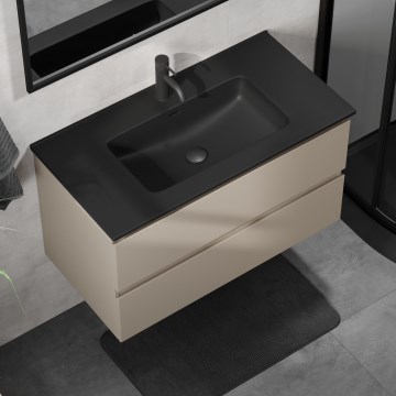 Badmeubel met wastafel KENWOOD 91 cm marakesh/zwart