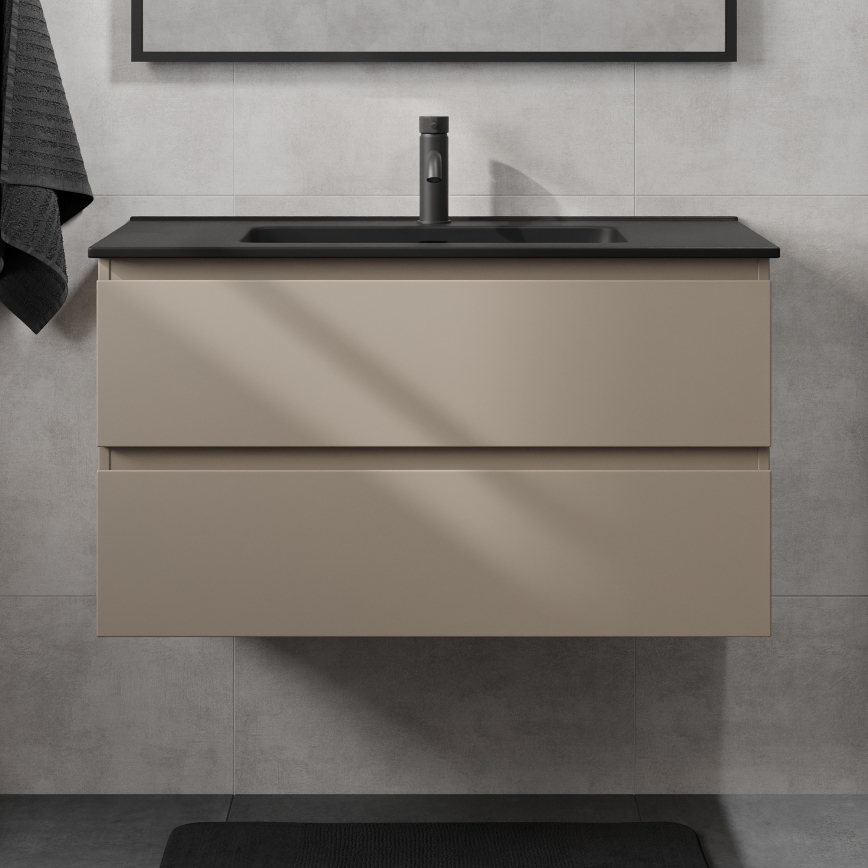 Badmeubel met wastafel KENWOOD 91 cm marakesh/zwart