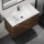 Badmeubel met wastafel KENWOOD 91 cm walnoot/wit