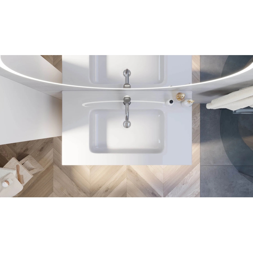 Badmeubel met wastafel MOLDE 80 cm wit