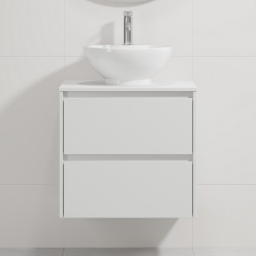 Badmeubel met wastafel TRONDHEIM/DRAMMEN 60x57x46 cm wit