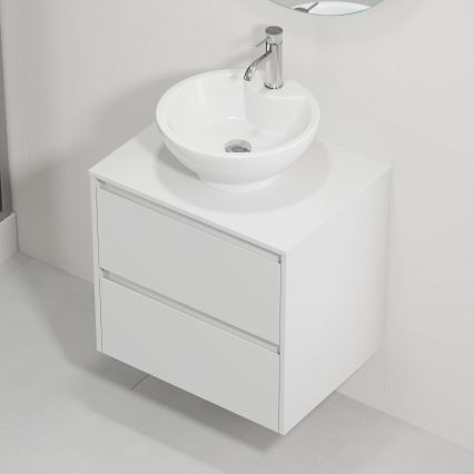 Badmeubel met wastafel TRONDHEIM/DRAMMEN 60x57x46 cm wit