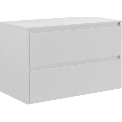Badmeubel met wastafel TRONDHEIM/DRAMMEN 90x57x46 cm, wit