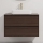 Badmeubel met wastafel TRONDHEIM/LJORDAL 90x57x46 cm notenhout/wit