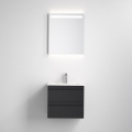 Badmeubel met wastafel VIGO + LED-wandspiegel met geïntegreerde LED-achterverlichting LED/10W/230V IP44 zwart