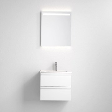 Badmeubel met wastafel VIGO + LED-wandspiegel met randverlichting LED/10W/230V IP44, wit