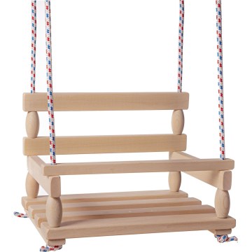 Balançoire en bois pour enfants beige