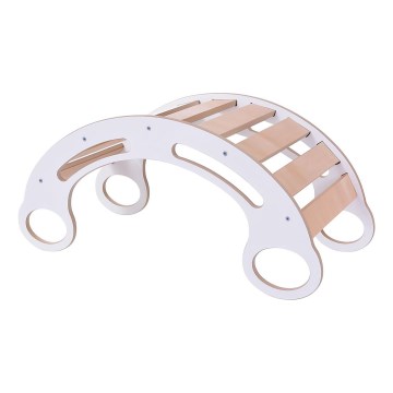 Balançoire multifonctionnelle Montessori blanc/érable