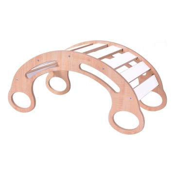 Balançoire multifonctionnelle Montessori blanc/érable