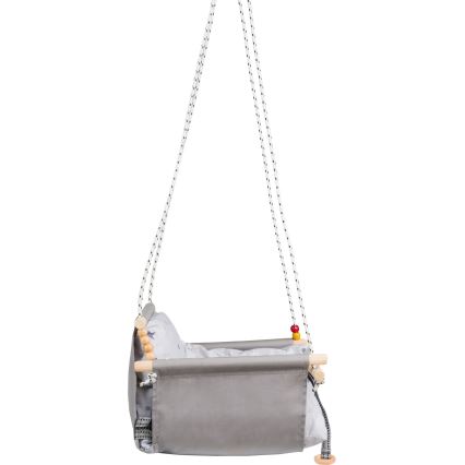 Balançoire textile pour enfants SELALE blanc/gris