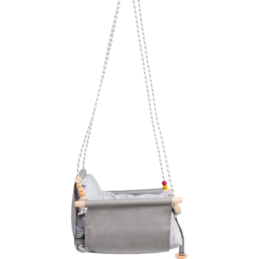 Balançoire textile pour enfants SELALE blanc/gris
