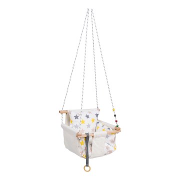 Balançoire textile pour enfants SELALE blanche