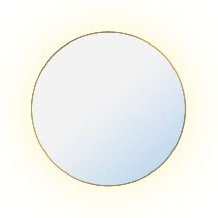 Baltica Design - LED wandspiegel voor de badkamer met geïntegreerde verlichting BRIGHT LED/15W/230V 4500K Ø 90 cm IP65 goudkleurig