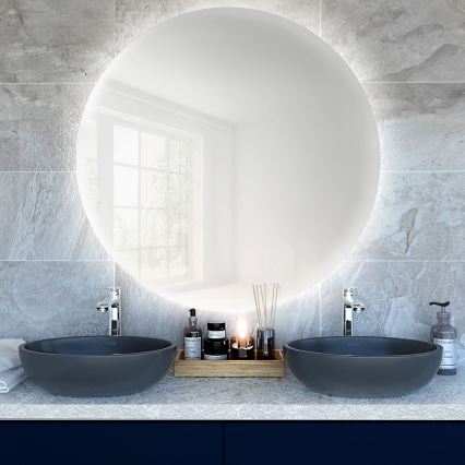 Baltica Design - Miroir mural LED pour salle de bains BRIGHT avec rétroéclairage LED/15W/230V 6500K Ø 100 cm IP65
