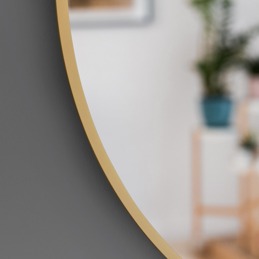 Baltica Design - Miroir mural rétroéclairé pour salle de bains BRIGHT LED 15W/230V 4500K Ø 70 cm IP65 doré