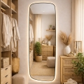 Baltica Design - Miroir mural pour salle de bains avec rétroéclairage LED STONE CALM LED/15W/230V 4500K 155x50 cm IP65 noir
