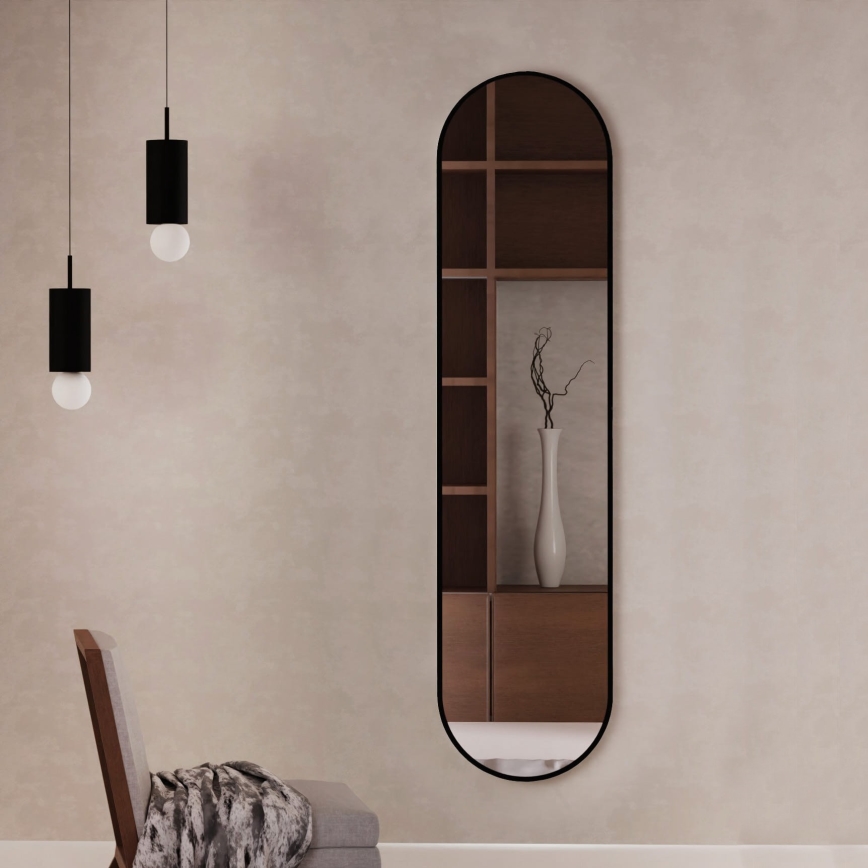 Baltica Design - miroir mural TINY BORDER 155 x 40 cm noir