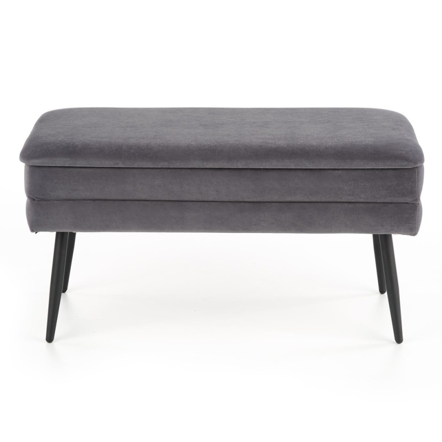Banc avec un espace de stockage VELVA 37x78 cm gris