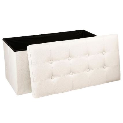 Banc de rangement LYSANDRE beige
