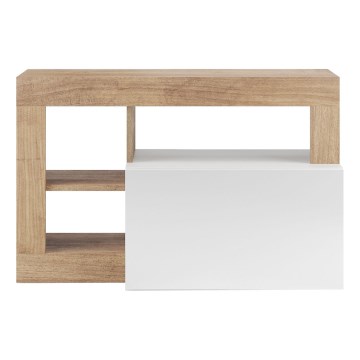 Banc LENOR 91 x 209 cm blanc/marron
