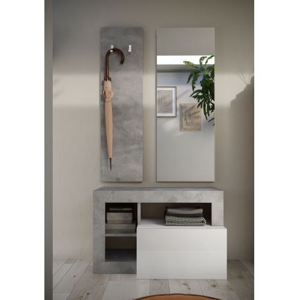 Bank LENOR wit/grijs, beton