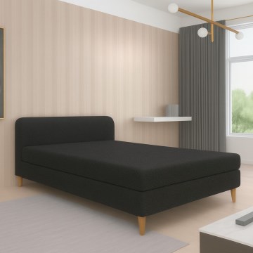 Banquette rembourrée BRISBANE 110x200 cm noire