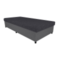 Banquette rembourrée CORY 80x200 avec coffre de rangement, gris