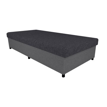 Banquette rembourrée CORY 80x200 avec coffre de rangement, gris