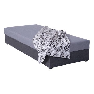 Banquette rembourrée JACOB XL avec rangement, charge maximale 130 kg, 90x200 cm, gris