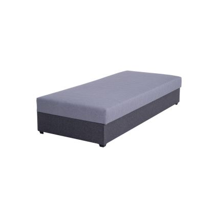 Banquette rembourrée JACOB XL avec rangement, charge maximale 130 kg, 90x200 cm, gris