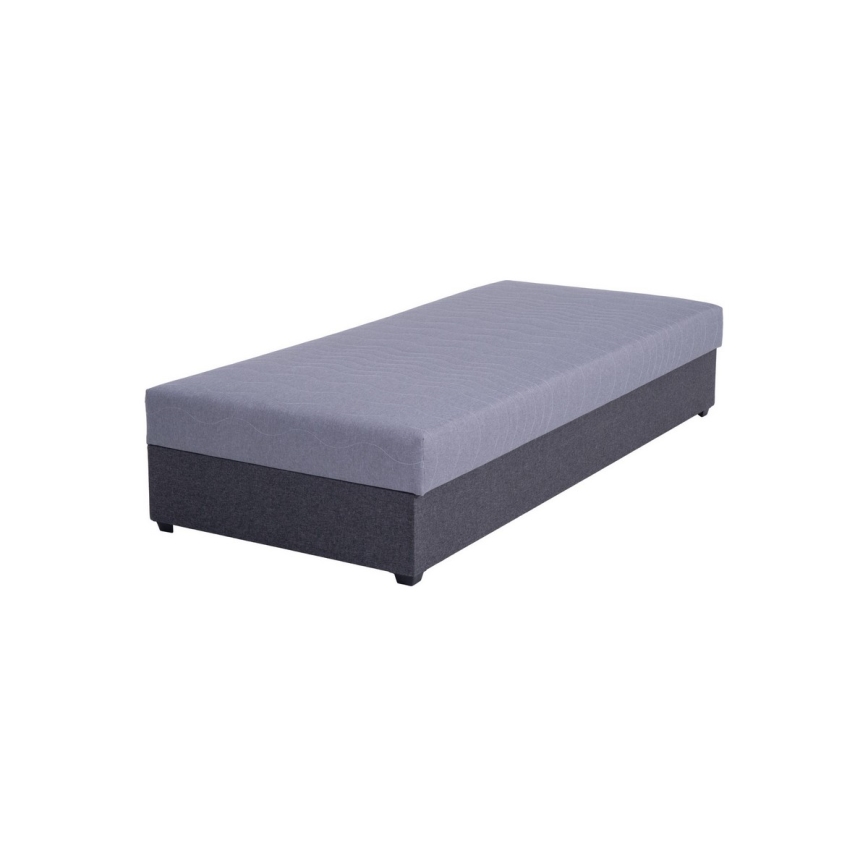 Banquette rembourrée JACOB XL avec rangement, charge maximale 130 kg, 90x200 cm, gris