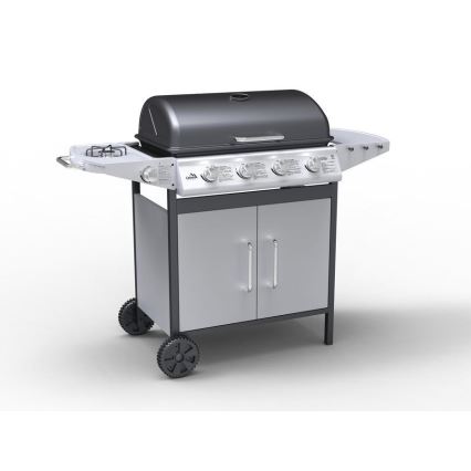 Barbecue à gaz 4 brûleurs en acier inoxydable