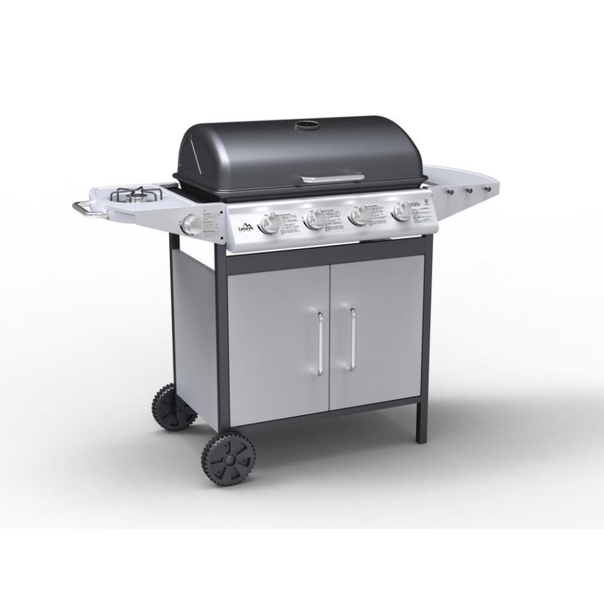 Barbecue à gaz 4 brûleurs en acier inoxydable