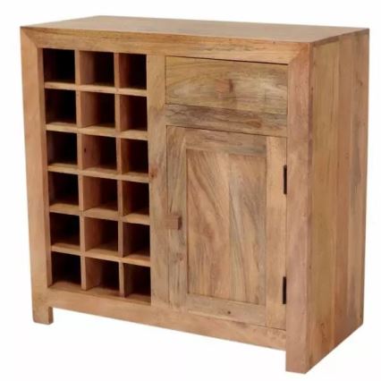 Barkast HINA 90x90 cm massief hout/mangoboom