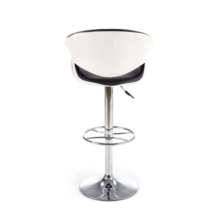 Barkruk 115x60 cm wit/zwart/glanzend chroom
