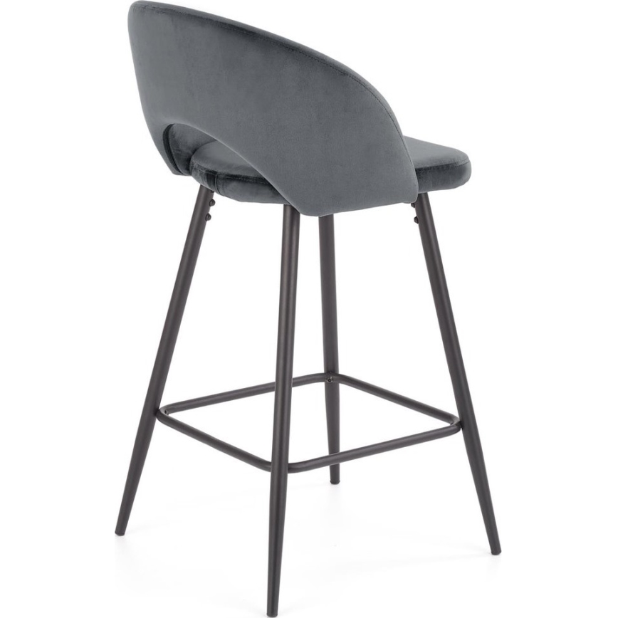 Barkruk 89x49 cm grijs/zwart